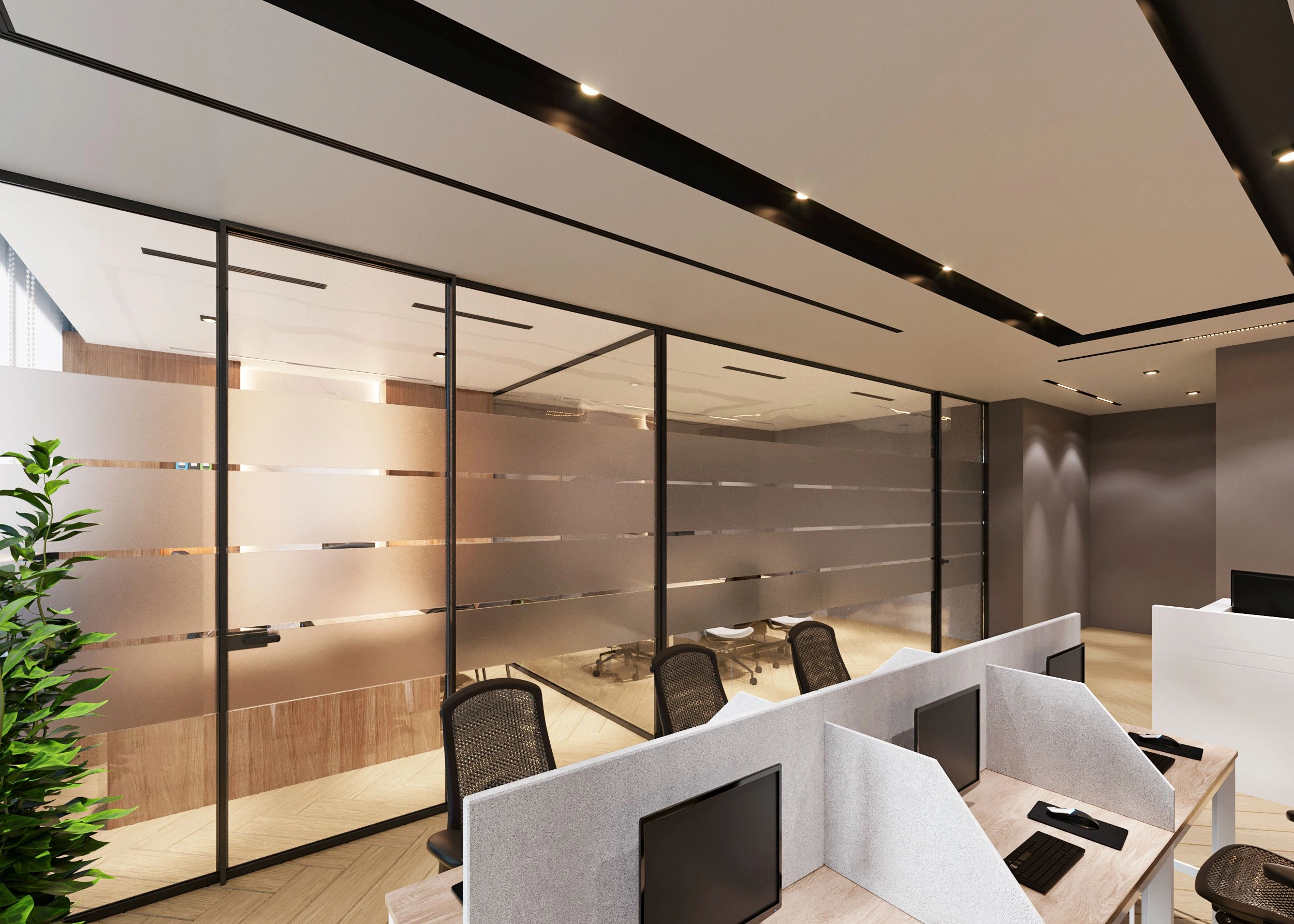 Glass Frosting & Partition Branding